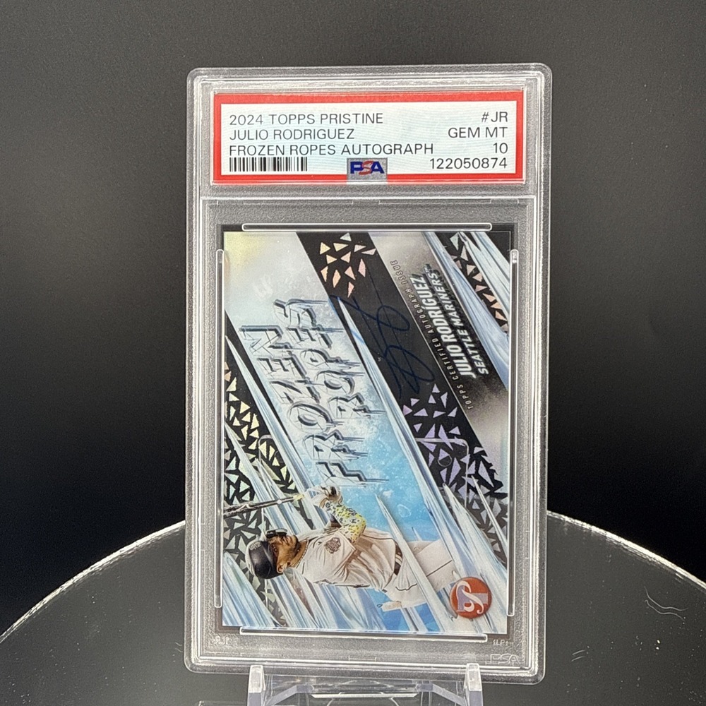 2024 Topps Pristine Ronald Acuna Jr. On Card Auto Frozen Ropes Acetate PSA 10